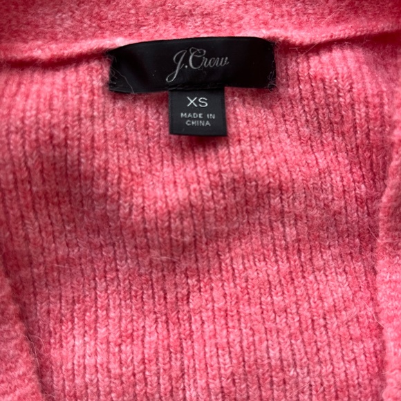 J.Crew Long Wool-Blend Cardigan – Bright Pink – XS - Picture 2 of 5